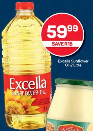 Excella Sunflower Oil 2 Litre