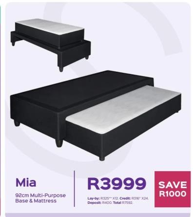 Mia 92cm Multi-Purpose Base & Mattress 