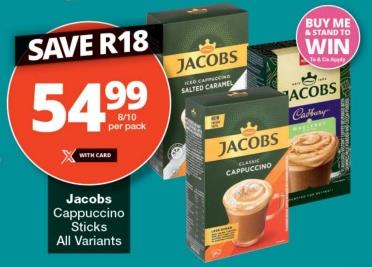 Jacobs Cappuccino Sticks All Variants