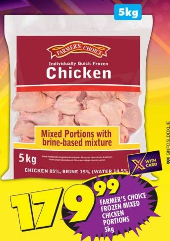 Farmer's Choice Frozen Mixed Chicken Portions 5kg