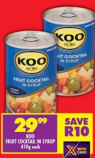 KOO Fruit Cocktail in Syrup 410g