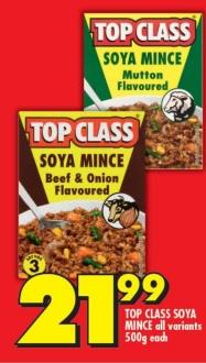 TOP CLASS SOYA MINCE all variants 500g each