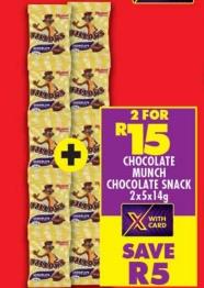 Chocolate Munch Chocolate Snack 2x5x14g