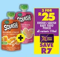 Rhodes Squish Baby Food Pouch all variants