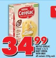 NESTLE CERELAC STAGE 1/2/3 BABY CEREAL WITH MILK