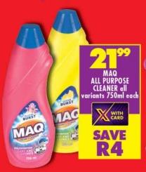 MAQ All Purpose Cleaner all variants 750ml each