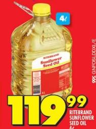 Ritebrand Sunflower Seed Oil 4L