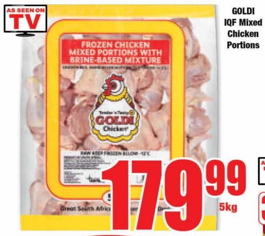 GOLDI IQF Mixed Chicken Portions 5 kg