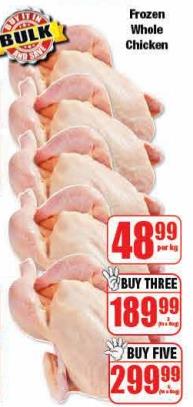 Frozen Whole Chicken Per Kg