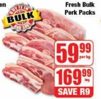 Fresh Bulk Pork Packs 3Kg