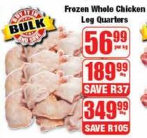 Frozen Whole Chicken Leg Quarters 8kg