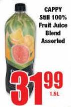 CAPPY Still 100% Fruit Juice Blend Assorted 1.5L 