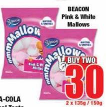 BEACON Pink & White Mallows 2x135g/150g