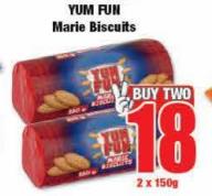 Marie Biscuits 2 x 150gm 