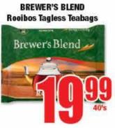 Brewer's Blend Rooibos Tagless Teabags 40s