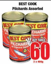 BEST COOK Pilchards Assorted 3x400g 