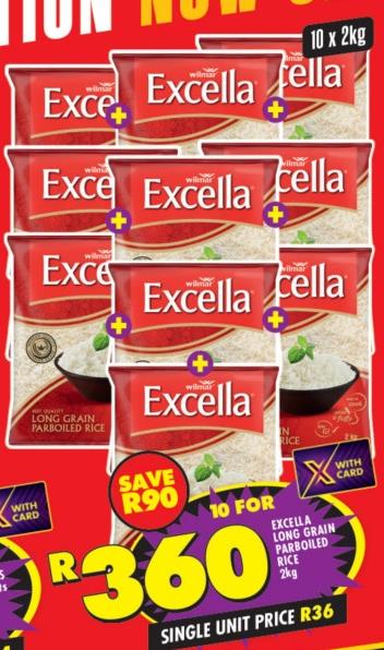 Excella Long Grain Parboiled Rice 2kg