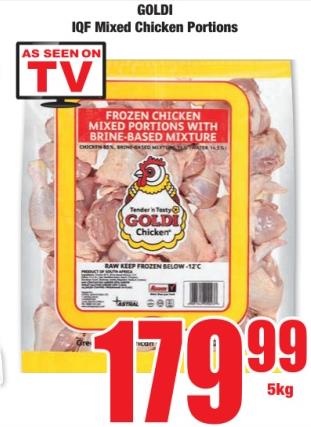 GOLDI IQF Mixed Chicken Portions 5 kg 