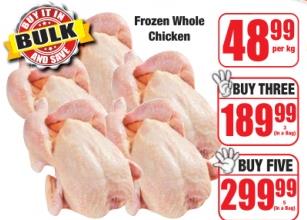 Frozen Whole Chicken 5in box /bag 