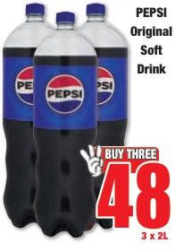 PEPSI Original Soft Drink 3x2L