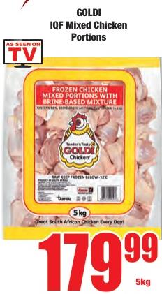 GOLDI IQF Mixed Chicken Portions 5kg