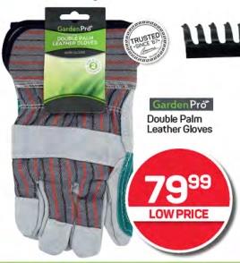 GardenPro Double Palm Leather Gloves