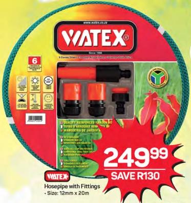 Watex Hosepipe with Fittings