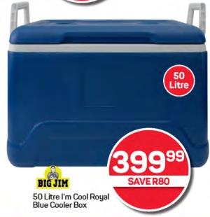 Bigjim 50 Litre I'm Cool Royal Blue Cooler Box