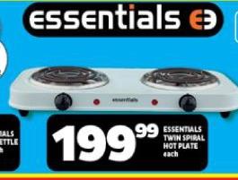 ESSENTIALS TWIN SPIRAL HOT PLATE each