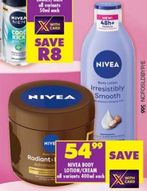 NIVEA Body Lotion /Cream all variants  400ml Each