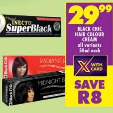 Black Chic Hair Colour Cream all variants 50ml Each