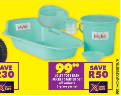 Jolly Tots Bath Bucket Starter Set, 5-piece per set