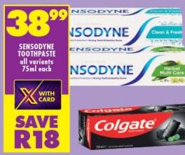 Sensodyne Toothpaste All Variants 75ml Each