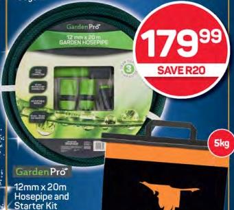 Garden Pro 12mm x 20m Hosepipe and Starter Kit