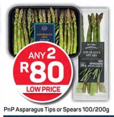 Any 2 PnP Asparagus Tips or Spears 100/200g