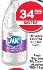 Jik Bleach Assorted 1.5 Litre Each