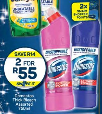 Domestos Thick Bleach Assorted 750ml