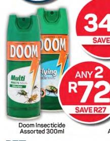 Any 2 Doom Insecticide Assorted 300ml