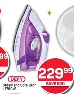 DEFY Steam and Spray Iron