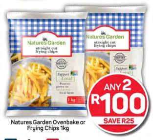 Natures Garden Ovenbake or Frying Chips 1kg Any 2