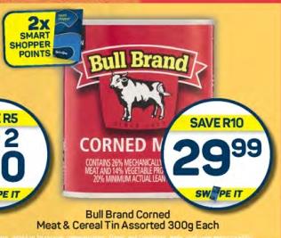 Bull Brand Corned Meat & Cereal Tin Assorted 300g Each