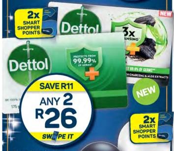 Dettol Hygiene Soap Assorted 175g Any 2