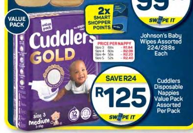 Cuddlers Disposable Nappies Value Pack Assorted Per pack