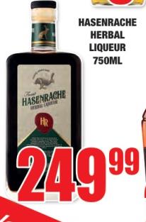 HASENRACHE HERBAL LIQUEUR 750ML 