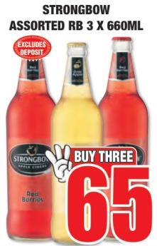 Strongbow Assorted RB 3x660 ml 