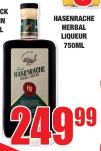 HASENRACHE HERBAL LIQUEUR 750ML 