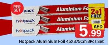 HOTPACK ALUMINIUM FOLL 45x375cm 3 PCS SET