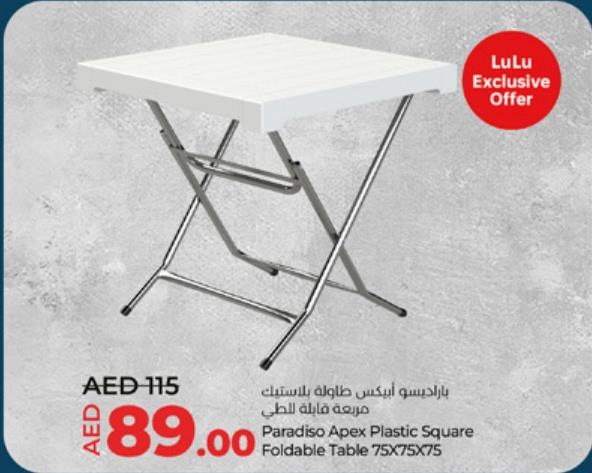 Paradiso Apex Plastic Square Foldable Table 75X75X75