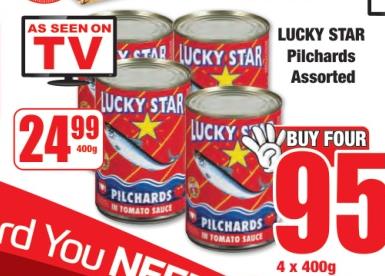 LUCKY STAR Pilchards Assorted 4x400g