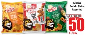 SIMBA Potato Chips Assorted 3 x 120g